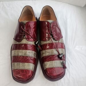Mauri Italy Genuine Alligator Shoes Mens Size 9